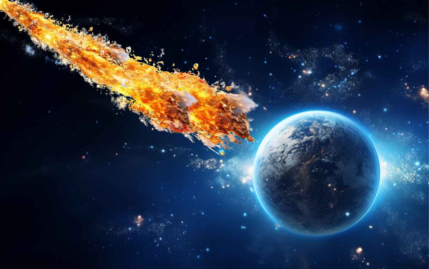 A huge stream of fire heads toward Earth.