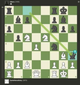 A brilliant move in a chess game by GM Hikaru Nakamura. 