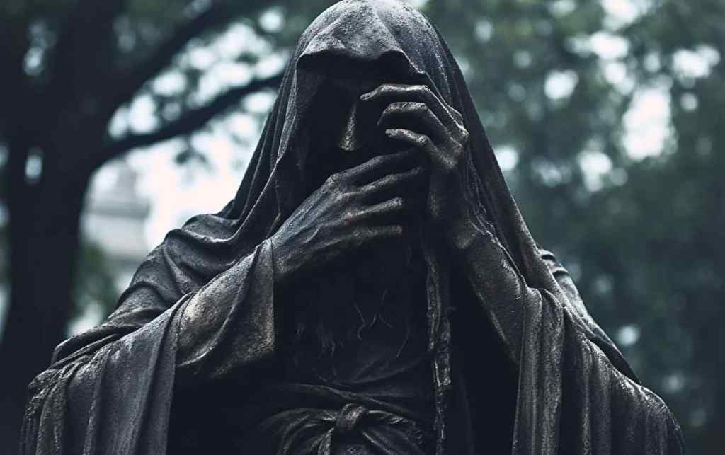 The Statue of Death at a graveyard