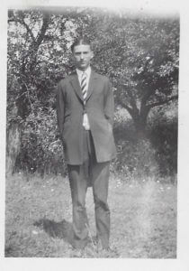 John Kessel's father wearing a suit
