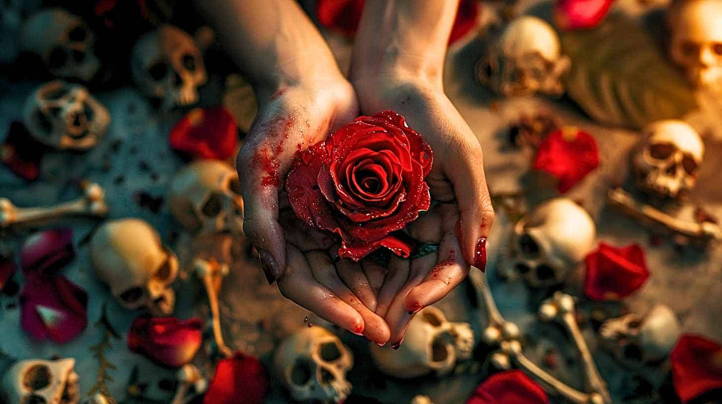 A witch's rose powers and the dead